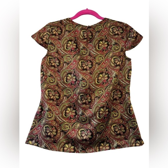 Ann Taylor Paisley Print Blouse Size 6 - Picture 2 of 6